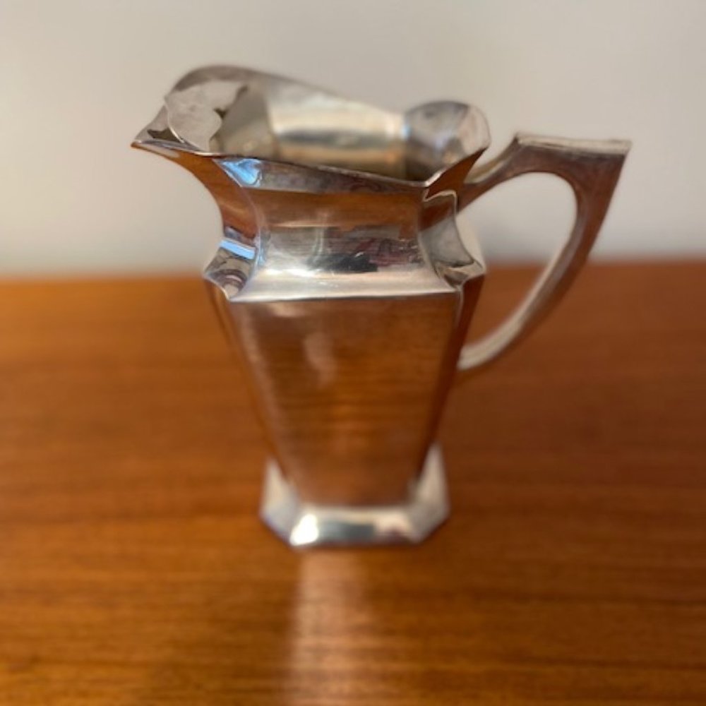 Classic silver water pitcher